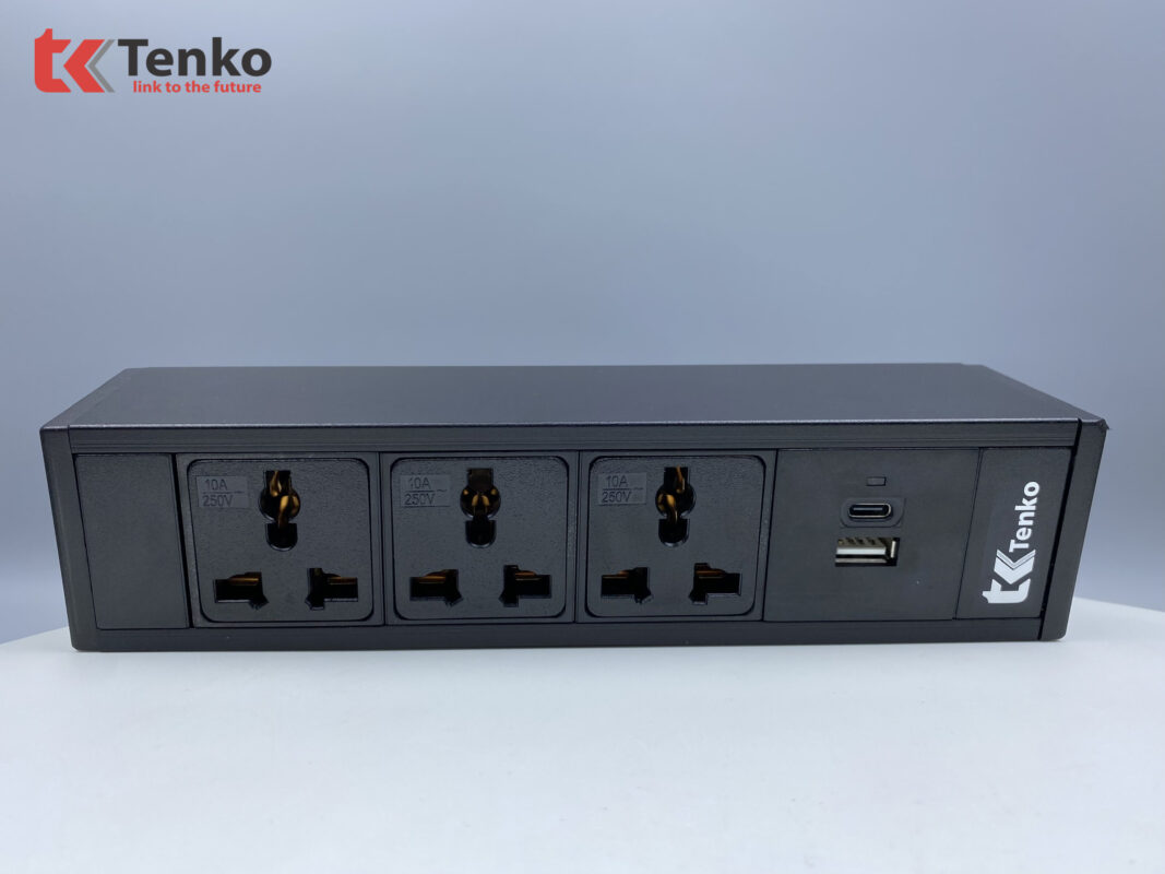 Hộp Ổ Cắm Điện Gắn Mặt Bàn Cao Cấp TK-GB02