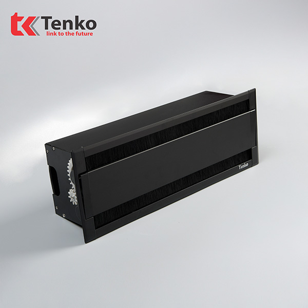 Hộp Âm Bàn 4 Module Bật Nắp 2 Chiều TK-HC4S Đen