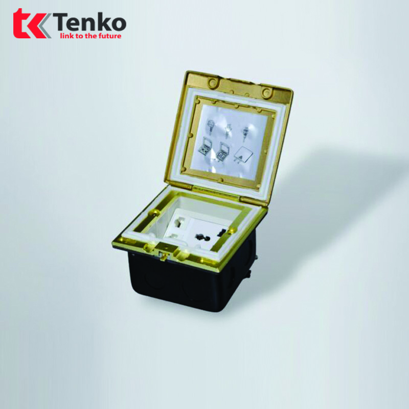 Ổ Điện Âm Sàn Chống Nước + Mạng LAN TK-J06-05