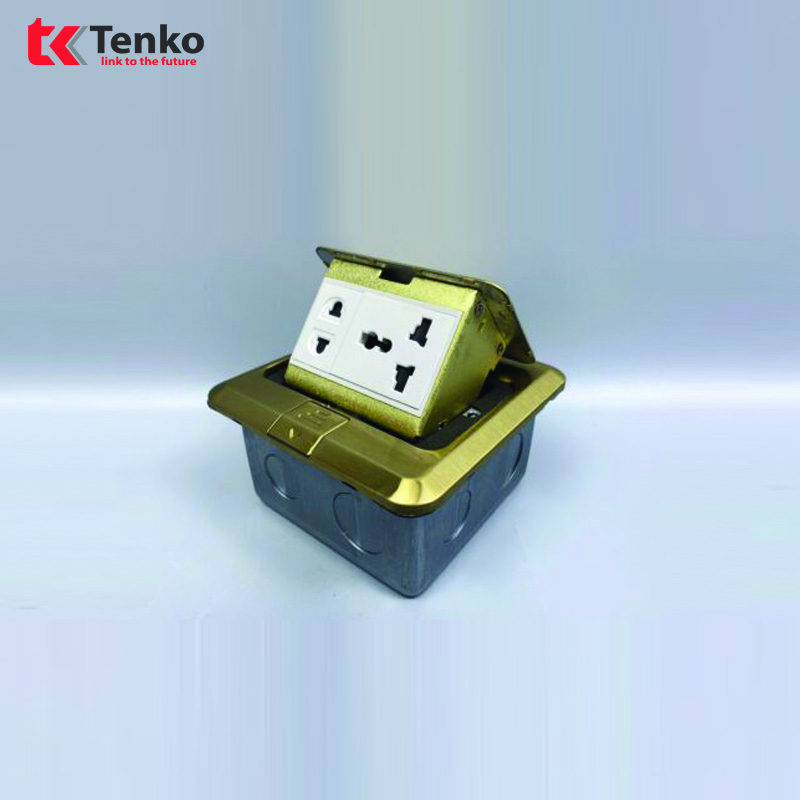 Ổ Cắm Điện Âm Sàn Tenko TK-J02-15 Màu Vàng