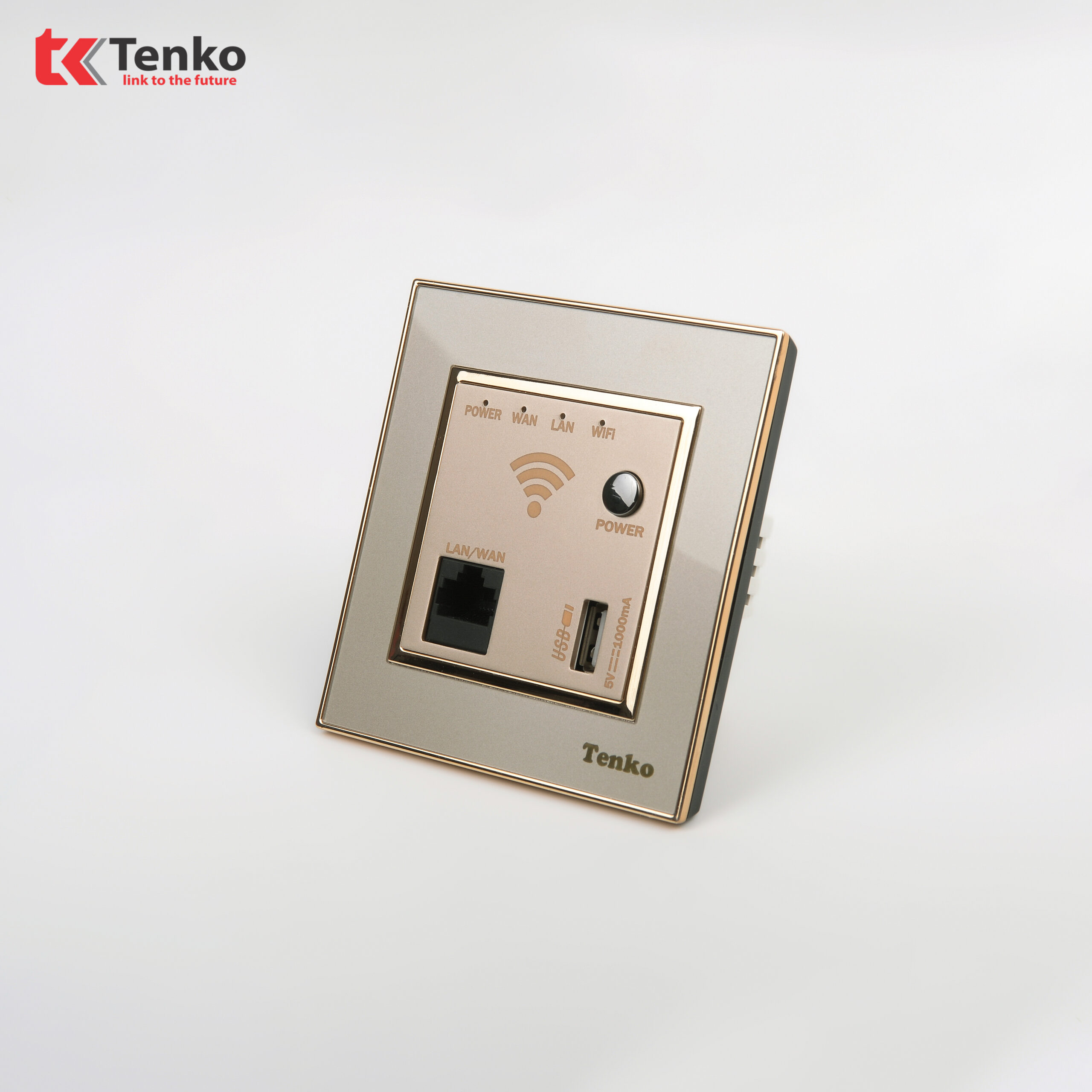 Ổ Wifi Âm Tường Mặt Nhựa Vàng TK-F66-69