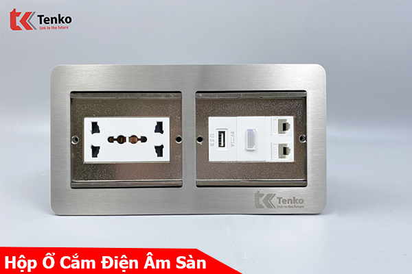 Ổ Điện &Acirc;m S&agrave;n LAN+USB+HDMI TK-DS-211S02