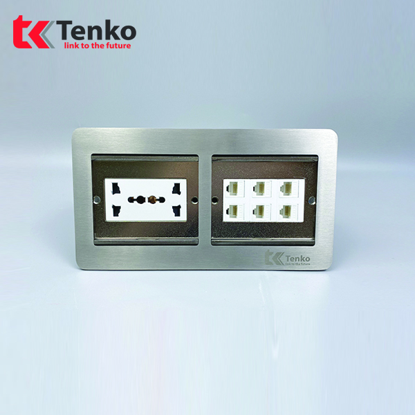 Ổ Cắm Âm Sàn Tenko TK-DS-211S03 6 Cổng LAN RJ45