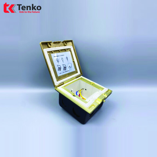 Hộp Điện Âm Sàn Chống Nước Tenko TK-J06 Màu Vàng