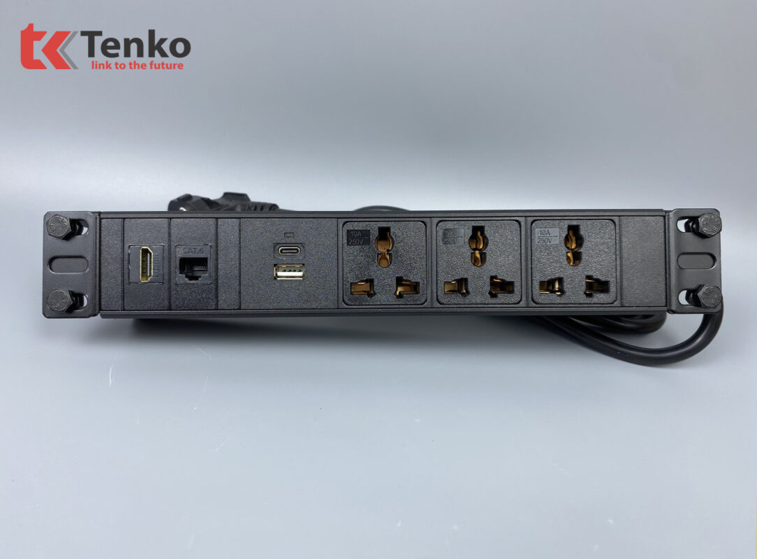 Hộp ổ cắm điện gắn gầm bàn cao cấp Tenko TK-GB01