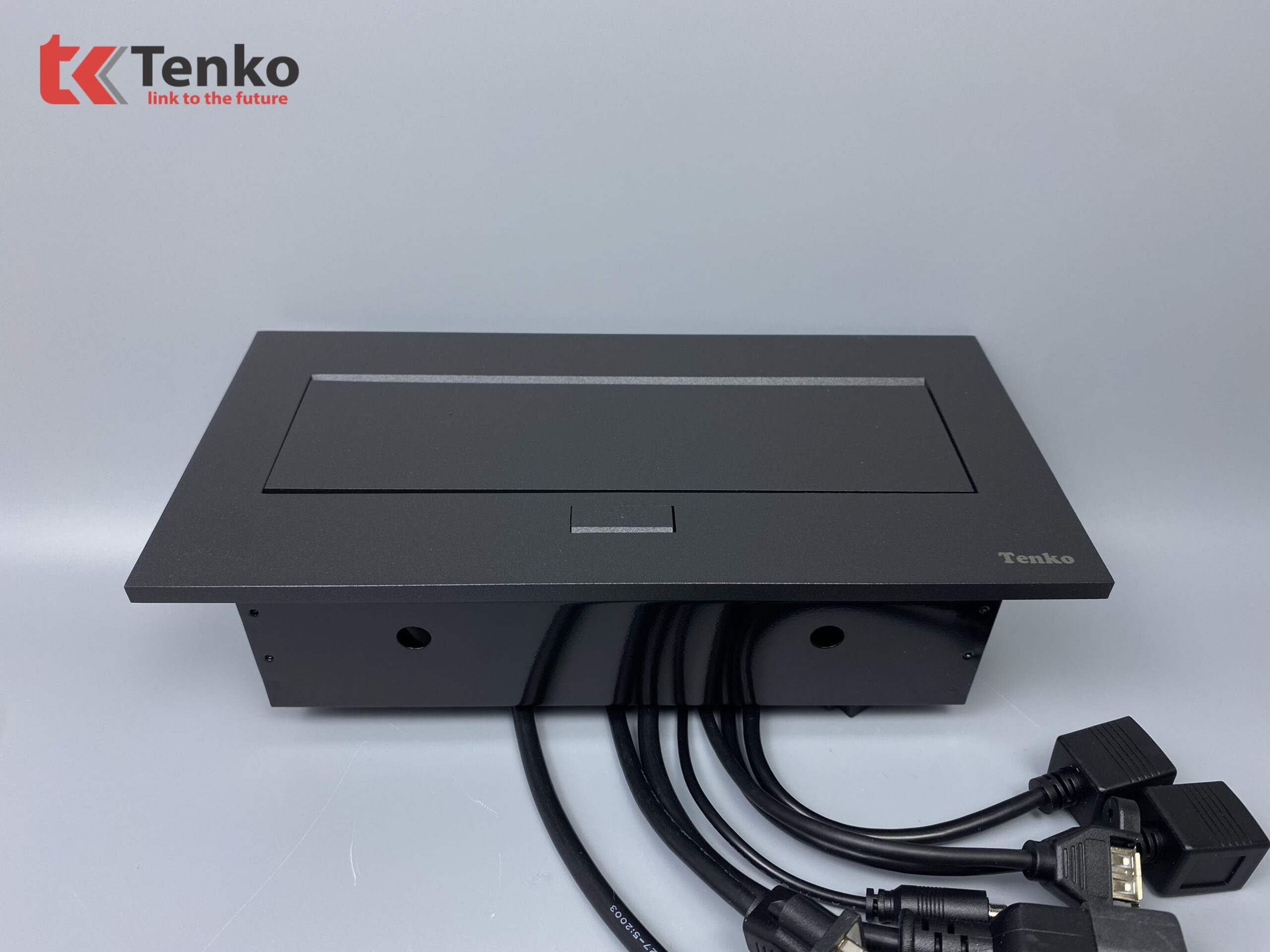 Hộp Ổ Cắm Điện Âm Bàn Họp Tenko TK-AS02DN Màu Đen