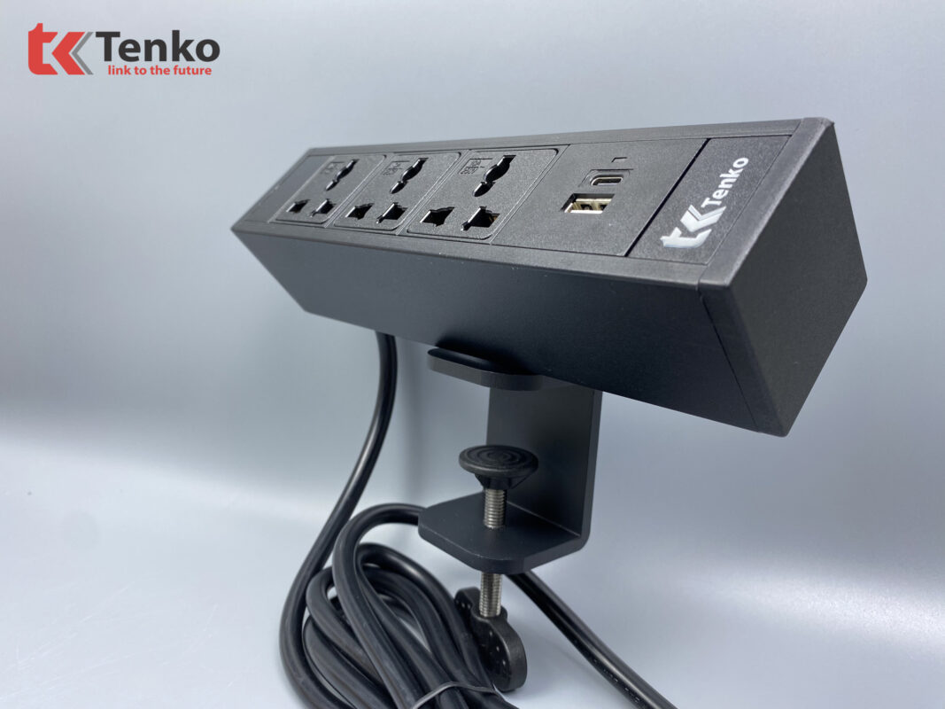 Hộp Ổ Cắm Điện Gắn Mặt Bàn Cao Cấp TK-GB02