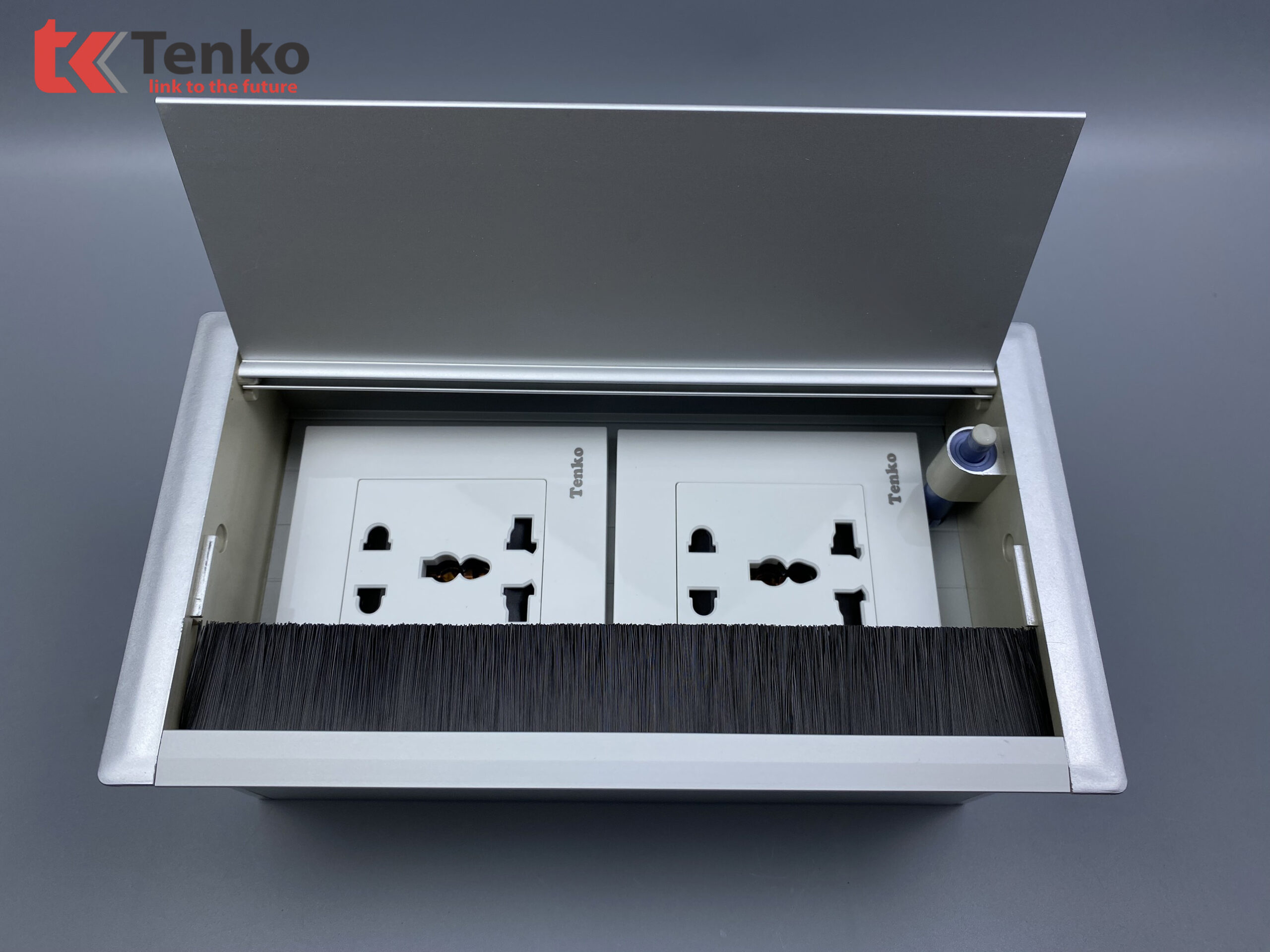 Hộp Điện Nhôm Âm Bàn Tenko TK-AB2S-01 Màu Bạc