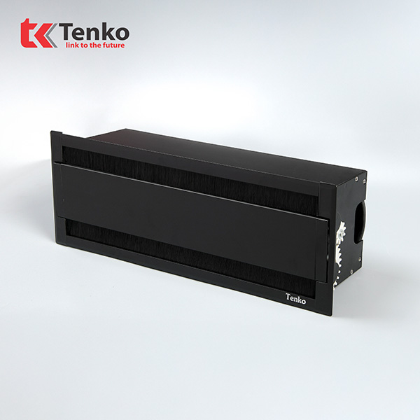 Hộp Âm Bàn 4 Module Bật Nắp 2 Chiều TK-HC4S Đen