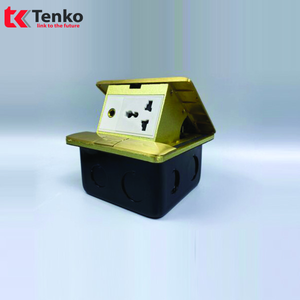 Ổ  Điện Âm Sàn Đồng+AUDIOTK-J05-09 Vàng