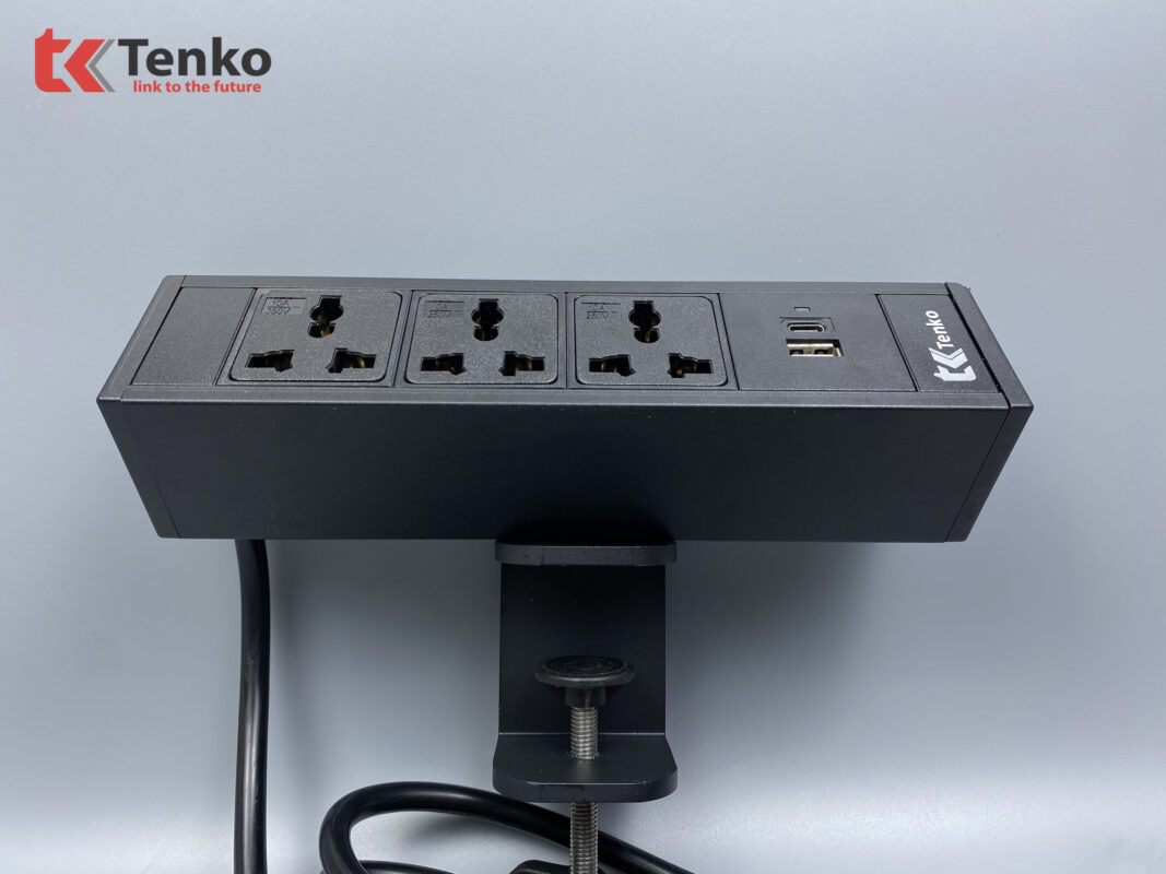 Hộp Ổ Cắm Điện Gắn Mặt Bàn Cao Cấp TK-GB02