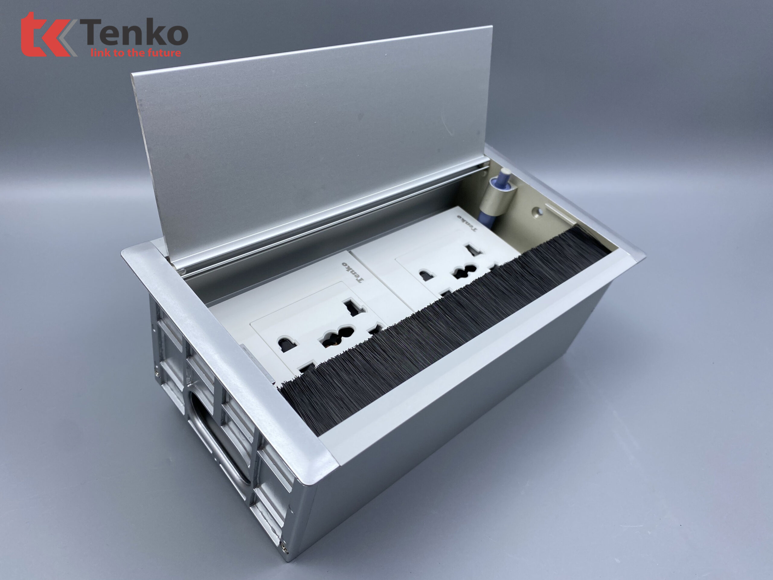 Hộp Điện Nhôm Âm Bàn Tenko TK-AB2S-01 Màu Bạc