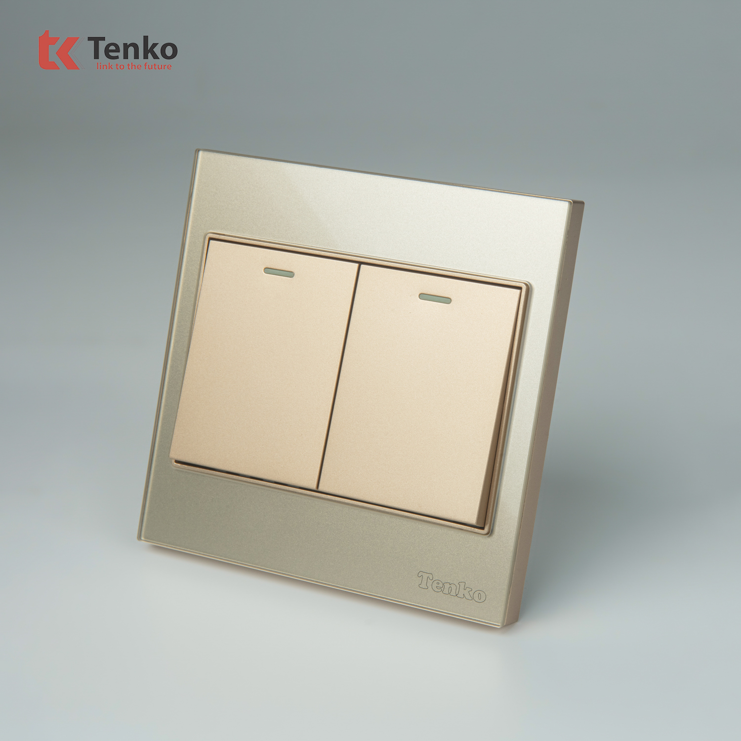 C&ocirc;ng Tắc 2 N&uacute;t Mặt K&iacute;nh Cường Lực Tenko TK-V18-02