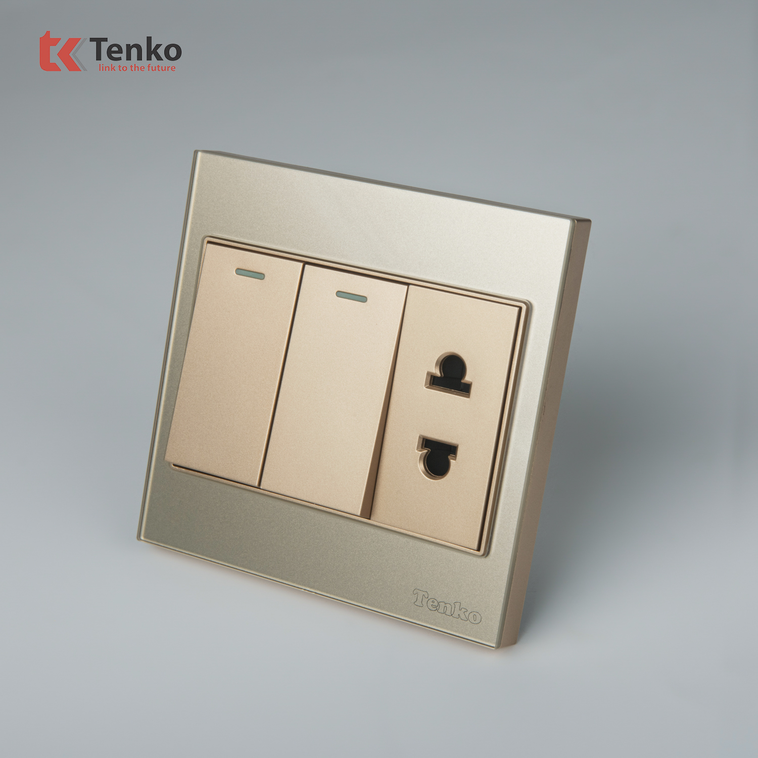 Ổ Cắm, C&ocirc;ng Tắc Mặt K&iacute;nh Cường Lực  TK-V18-027