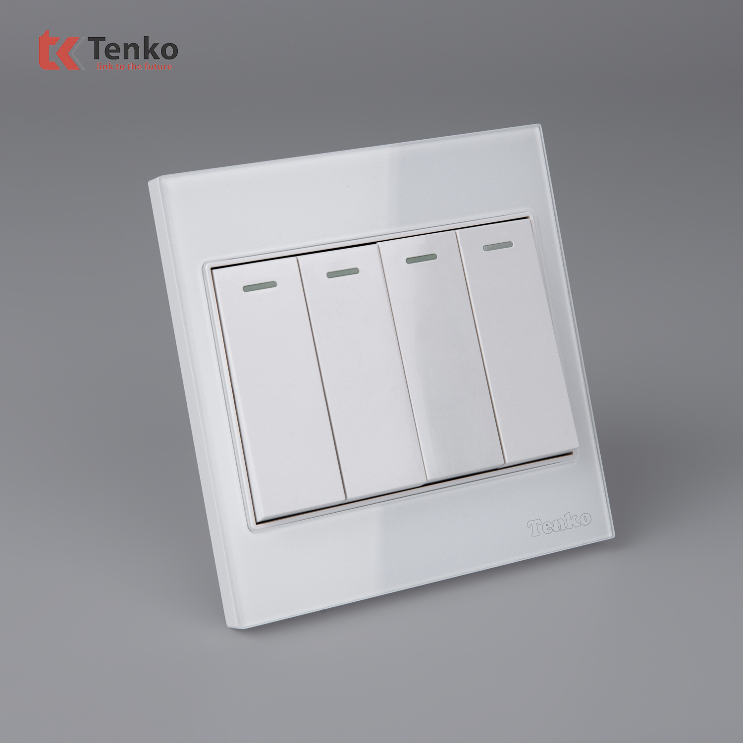 C&ocirc;ng Tắc 4 N&uacute;t K&iacute;nh Cường Lực Tenko TK-V18-04
