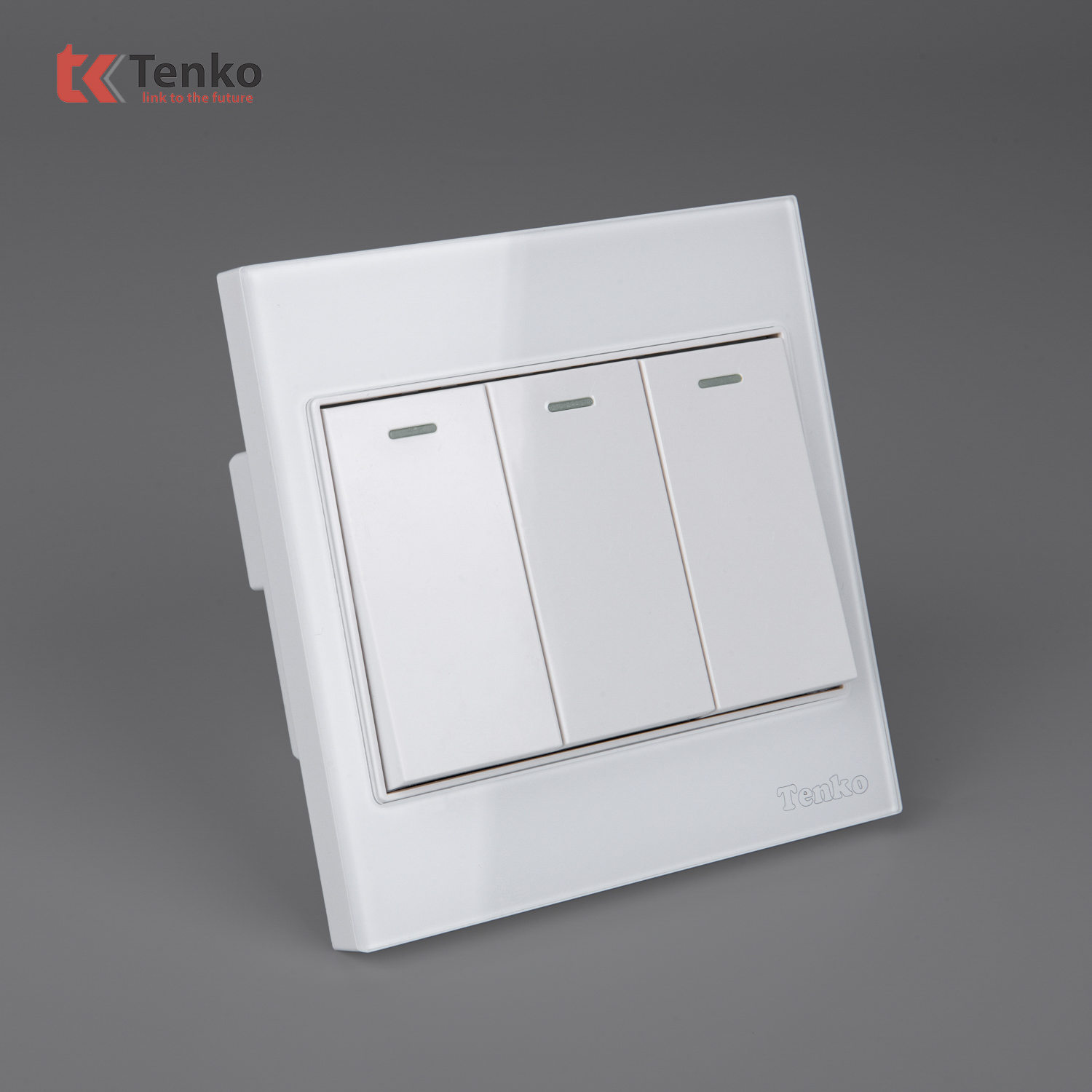 C&ocirc;ng Tắc 3 N&uacute;t Mặt K&iacute;nh Cường Lực Tenko TK-V18-03