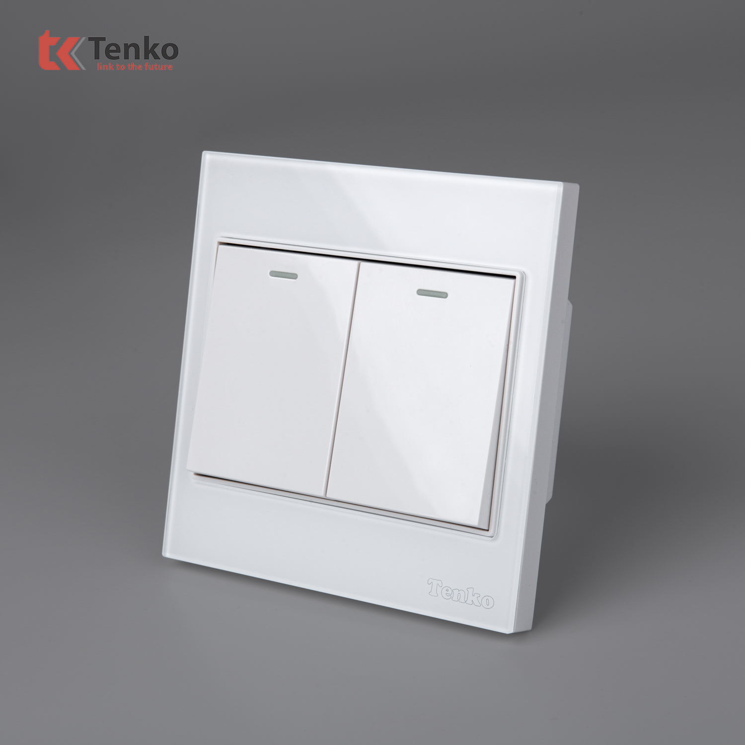 C&ocirc;ng Tắc 2 N&uacute;t Mặt K&iacute;nh Cường Lực Tenko TK-V18-02