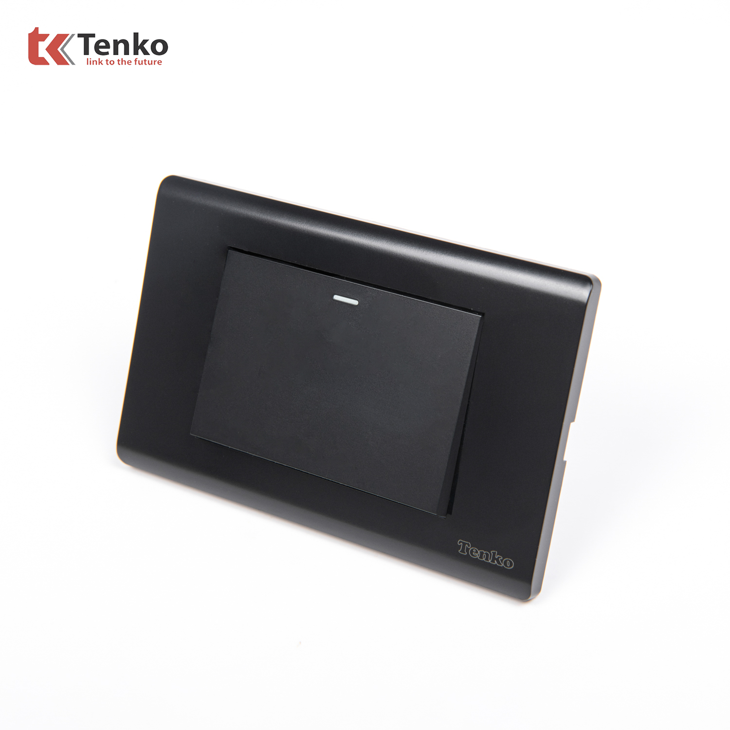 C&ocirc;ng Tắc Chống Ch&aacute;y TENKO C25-01 Mặt Nhựa PC Đen