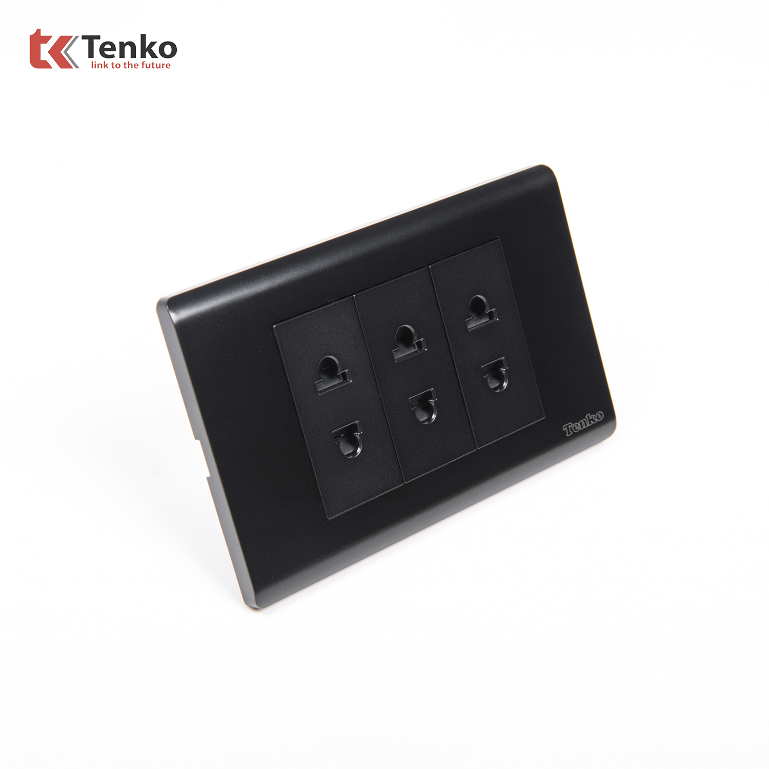 Ổ Cắm &Acirc;m Tường Mặt Nhựa PC TENKO TK-C25-020 Đen