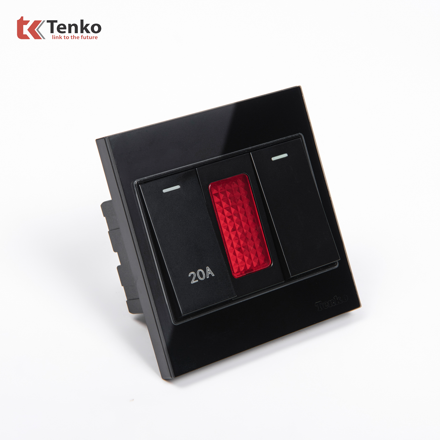 Bộ C&ocirc;ng Tắc 20A Mặt K&iacute;nh Cường LựcTK-V18-081 Trắng