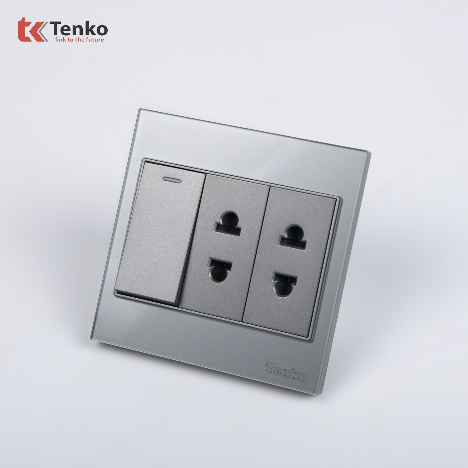 Bộ C&ocirc;ng Tắc Ổ Cắm Điện K&iacute;nh Cường Lực TK-V18-025