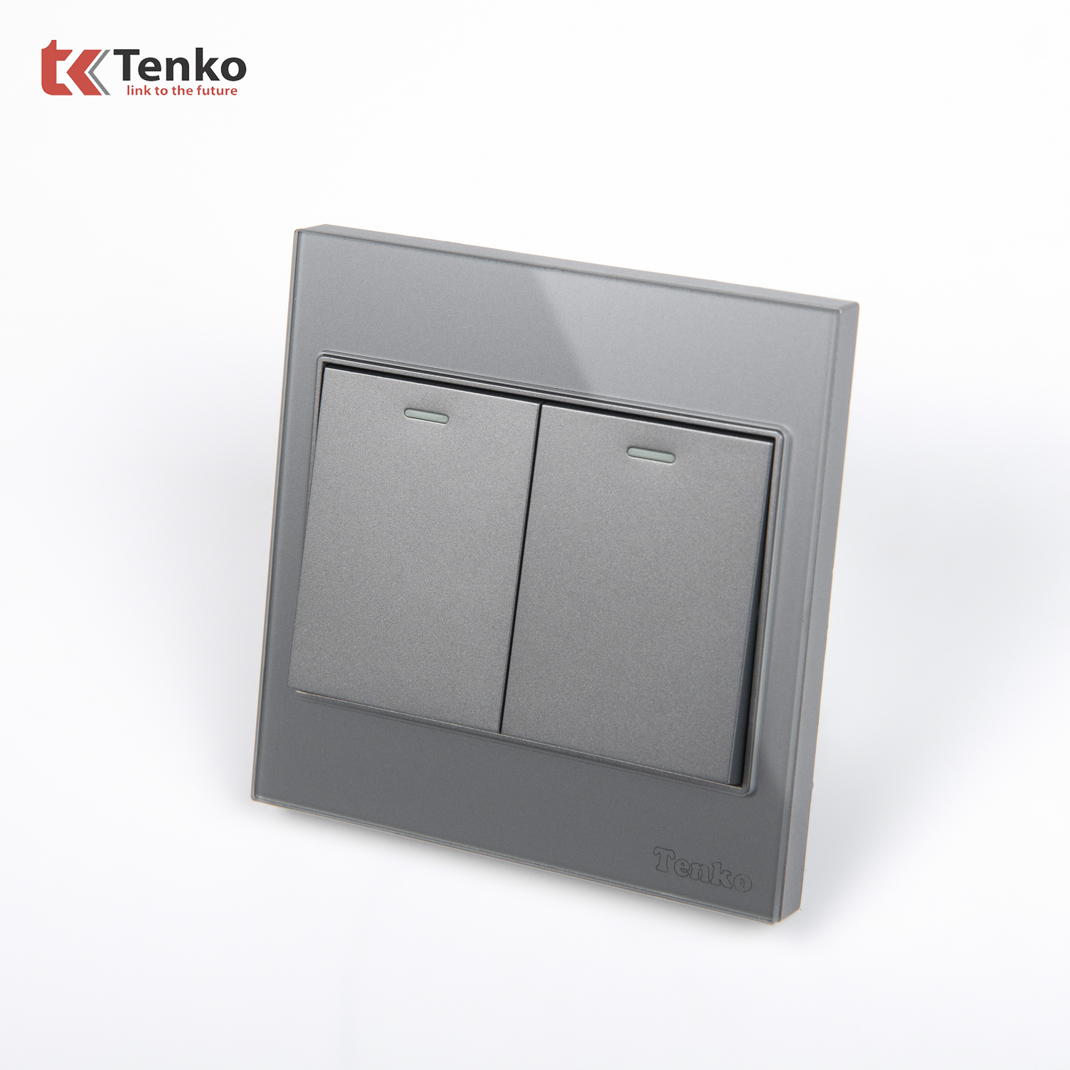 C&ocirc;ng Tắc 2 N&uacute;t Mặt K&iacute;nh Cường Lực Tenko TK-V18-02