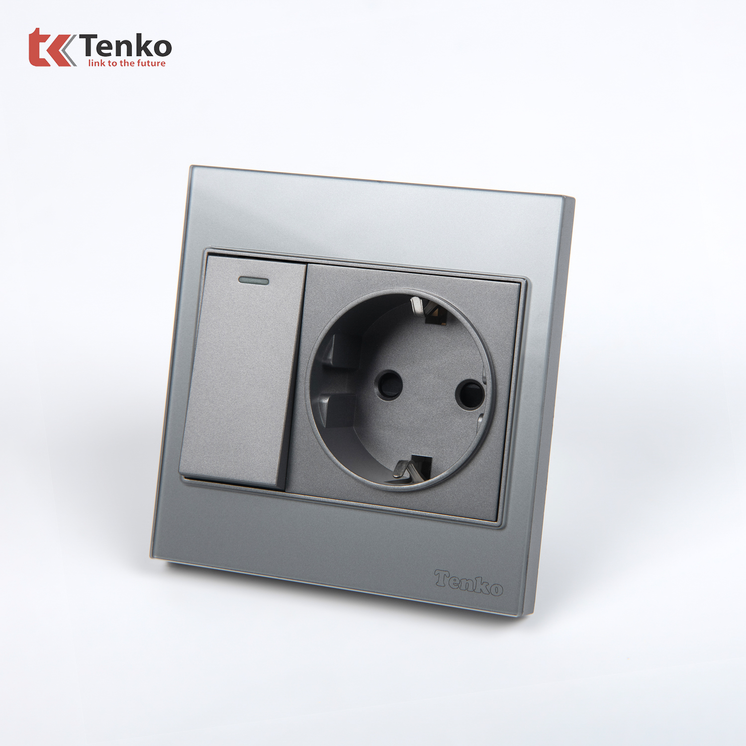 Ổ Cắm Ch&igrave;m Chuẩn Đức C&oacute; C&ocirc;ng Tắc TK-V18-060