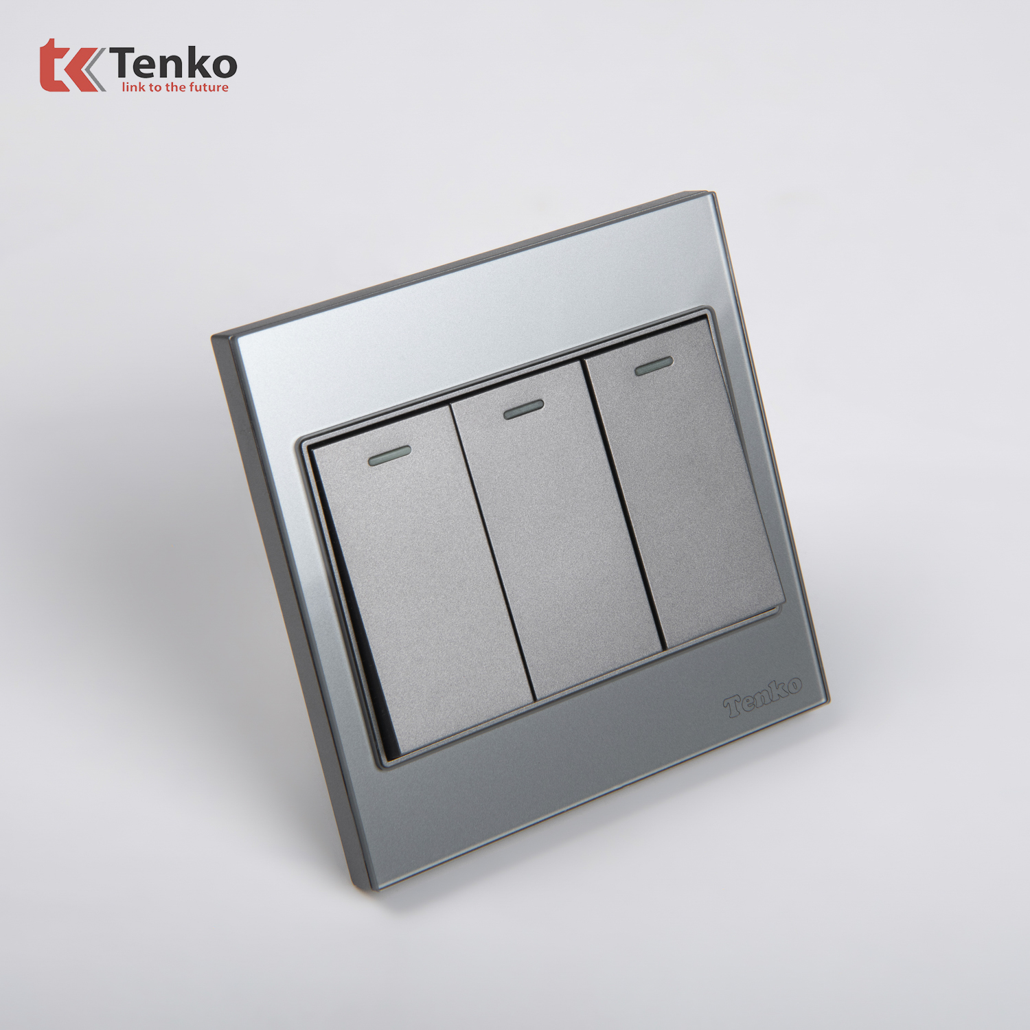 C&ocirc;ng Tắc 3 N&uacute;t Mặt K&iacute;nh Cường Lực Tenko TK-V18-03