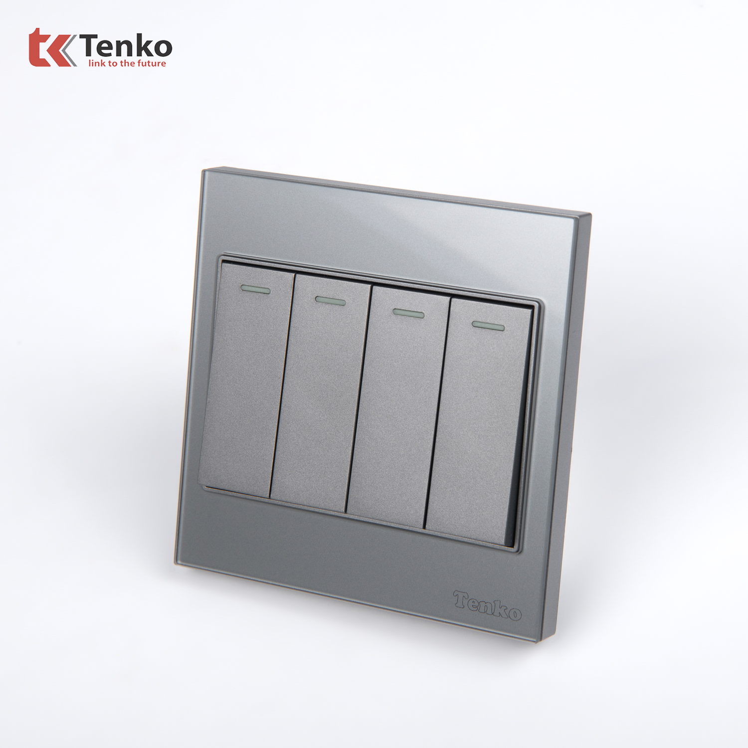 C&ocirc;ng Tắc 4 N&uacute;t K&iacute;nh Cường Lực Tenko TK-V18-04
