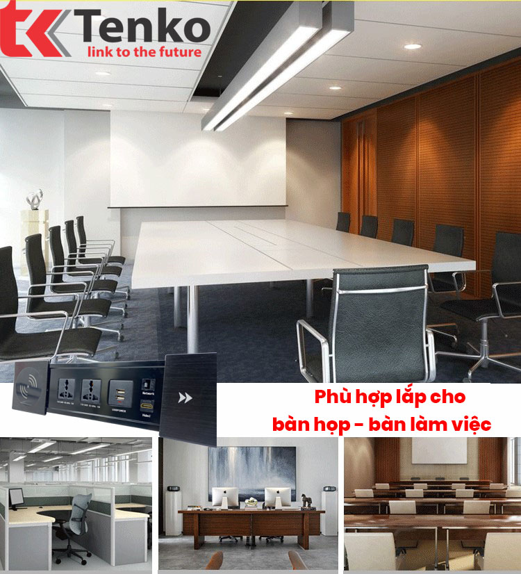 Hộp Điện Âm Bàn TK-BT01 Nắp Trượt Sạc Không Dây
