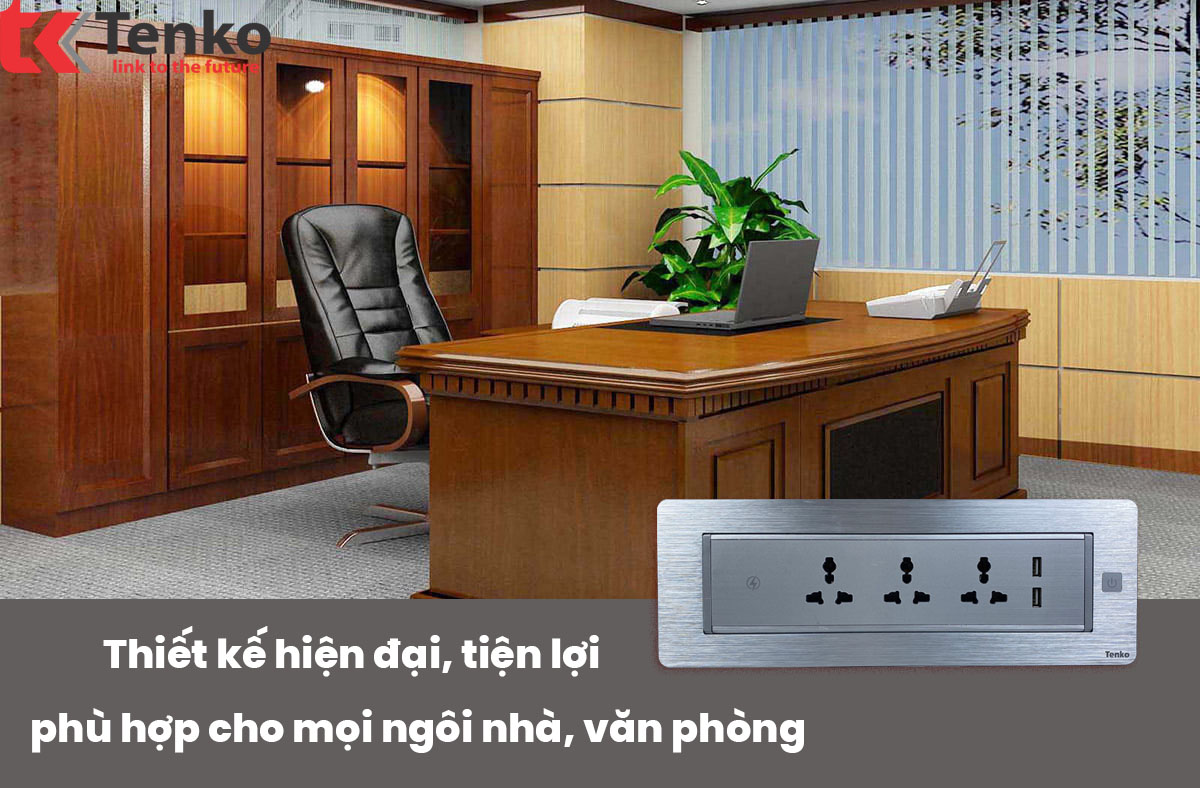 Hộp Ổ Cắm Điện Âm Bàn Tenko TK-HX6
