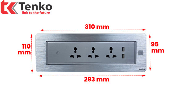 Hộp Ổ Cắm Điện Âm Bàn Tenko TK-HX6