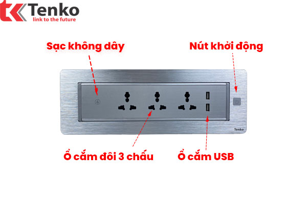 Hộp Ổ Cắm Điện Âm Bàn Tenko TK-HX6
