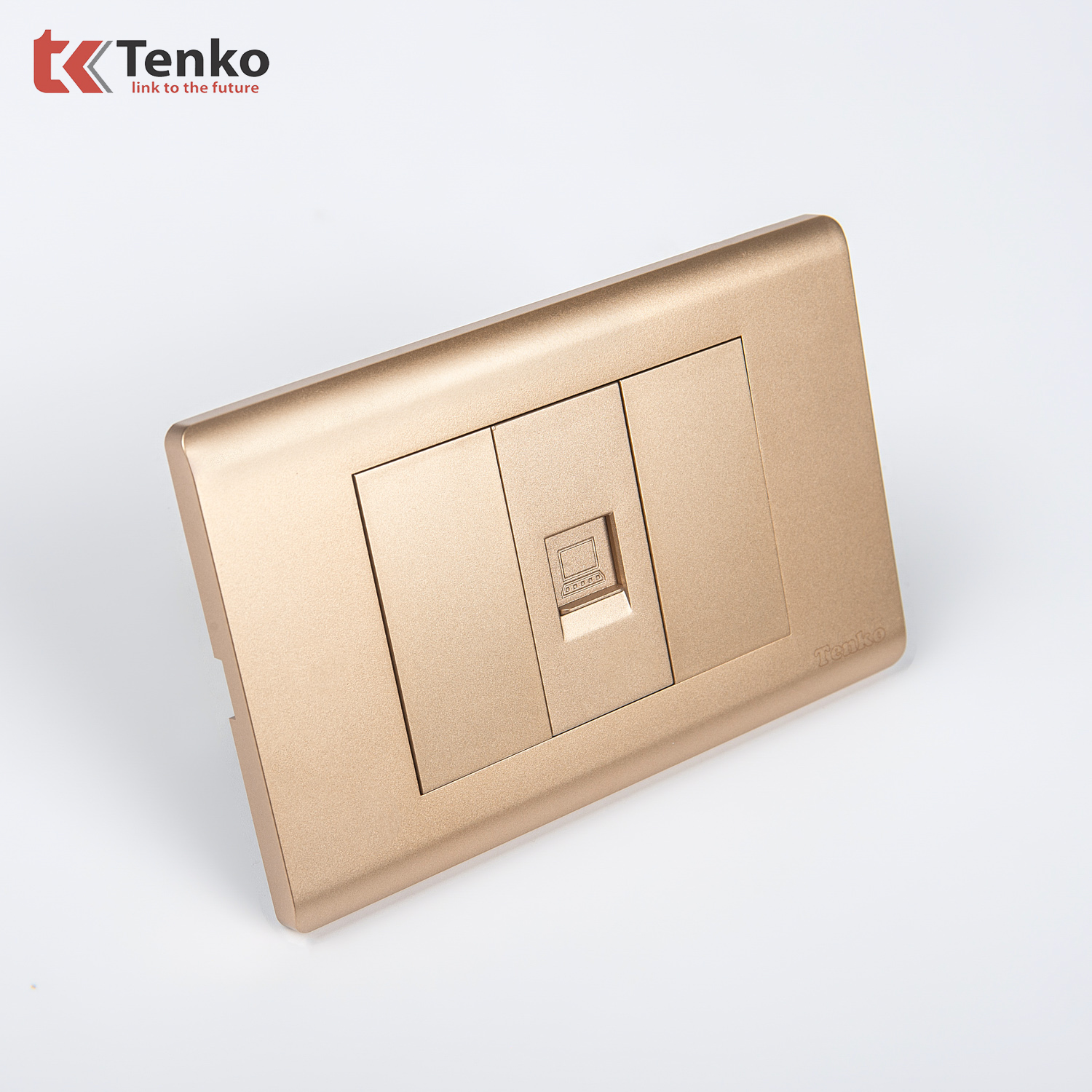 Ổ Cắm LAN Chống Ch&aacute;y C25-073 Mặt Nhựa PC V&agrave;ng