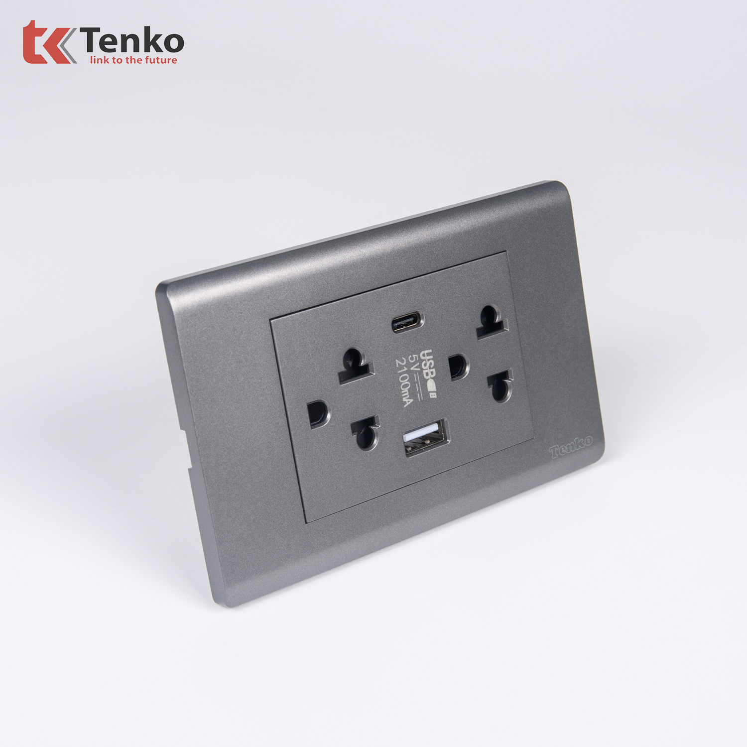 Ổ Cắm 3 Chấu,USB,Type C Chống Cháy C25-045 Nhựa PC