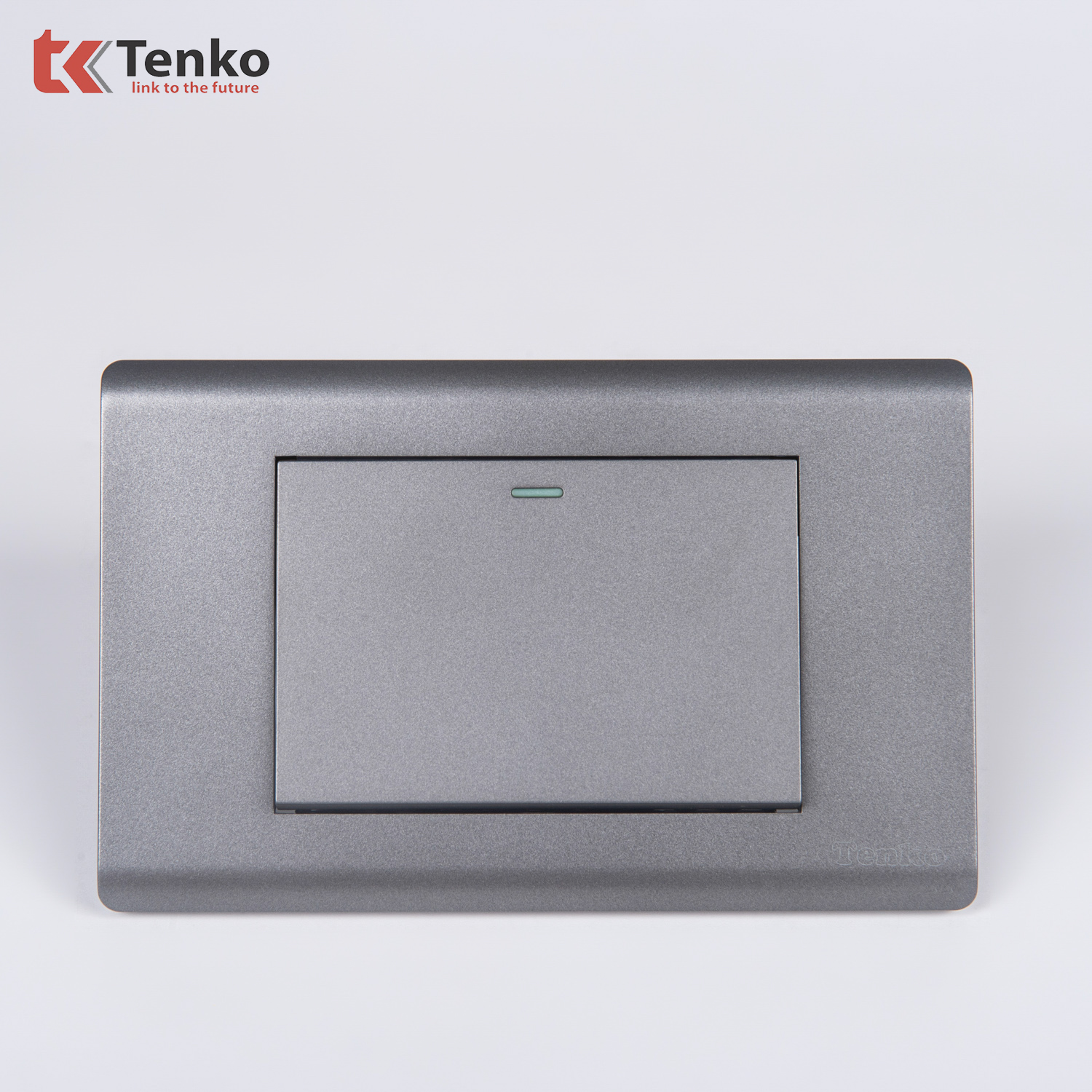 C&ocirc;ng Tắc Chống Ch&aacute;y TENKO C25-01 Mặt Nhựa PC X&aacute;m