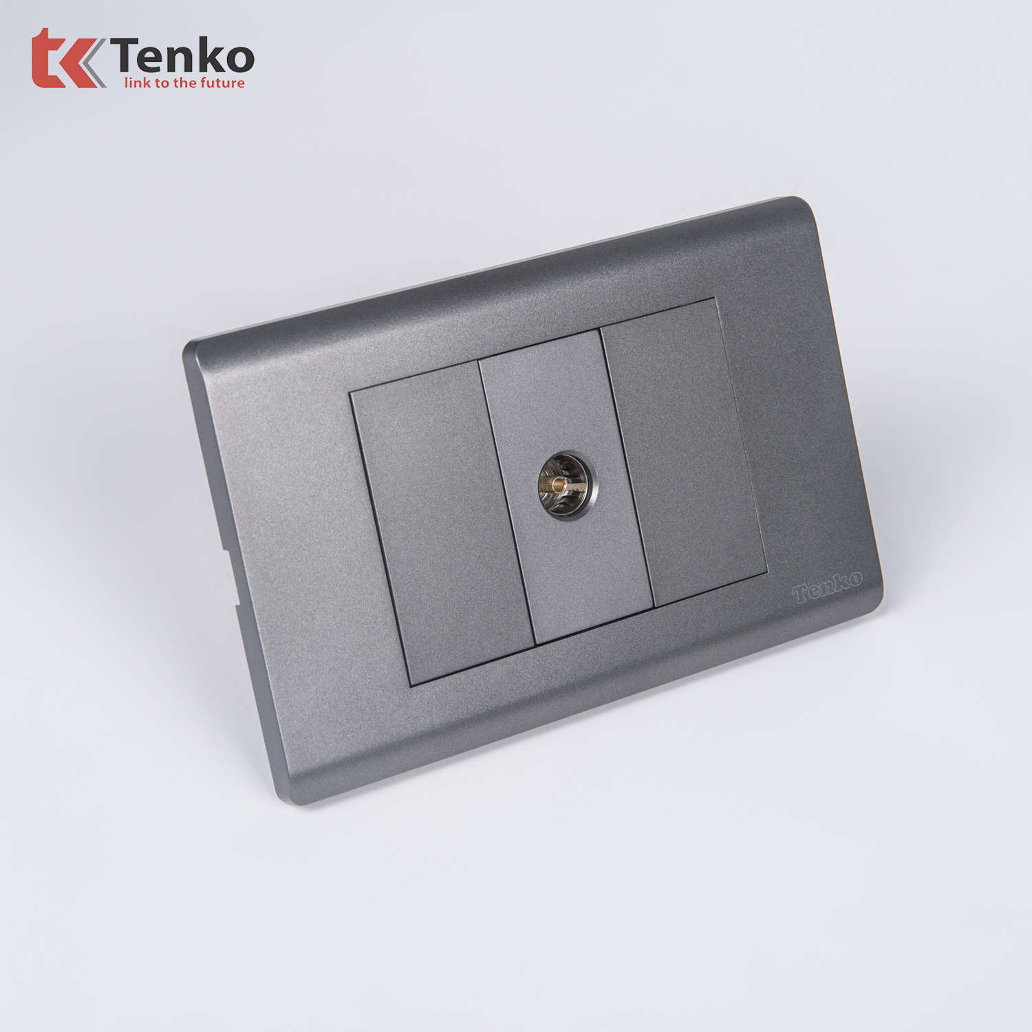 Ổ Cắm Tivi Cao Cấp  TK-C25-071 - Mặt Nhựa PC X&aacute;m