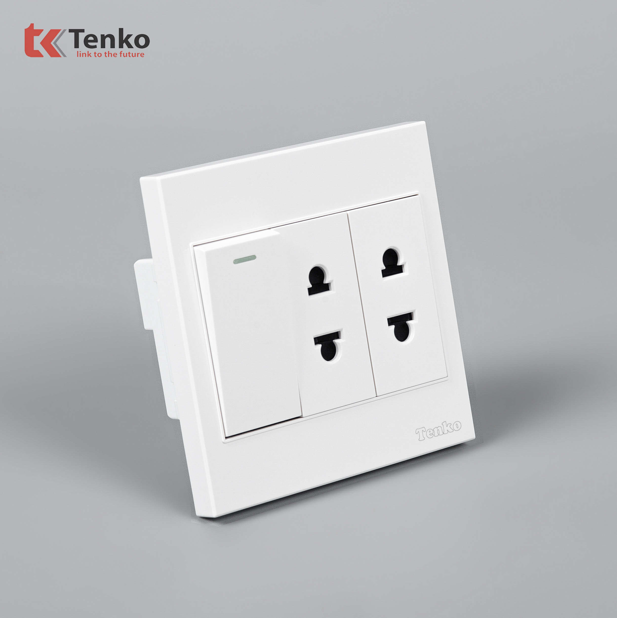 Bộ C&ocirc;ng Tắc Ổ Cắm Điện Nhựa ABS Tenko TK-V1-025