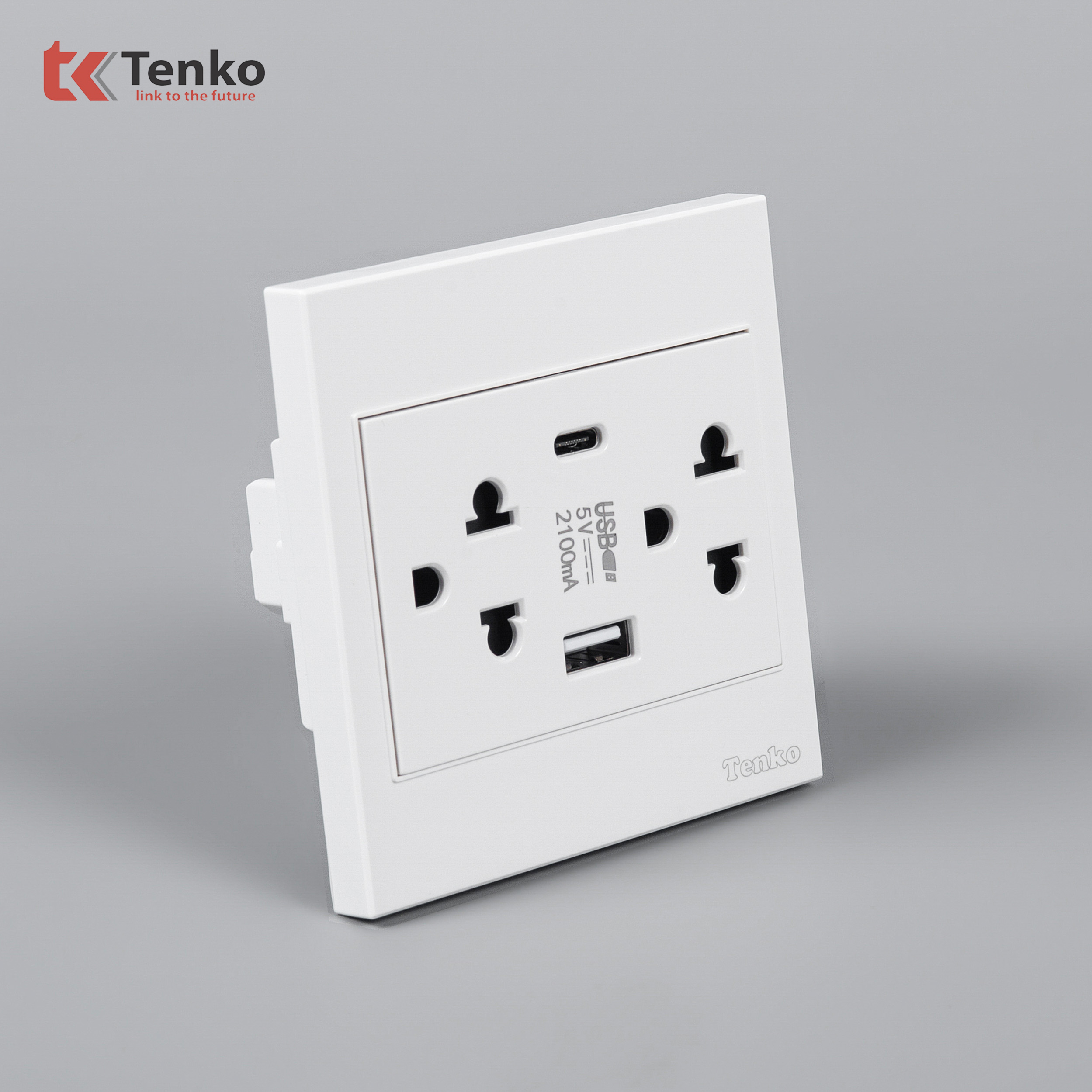 Ổ Cắm + USB + Type C Nhựa ABS Tenko TK-V1-045