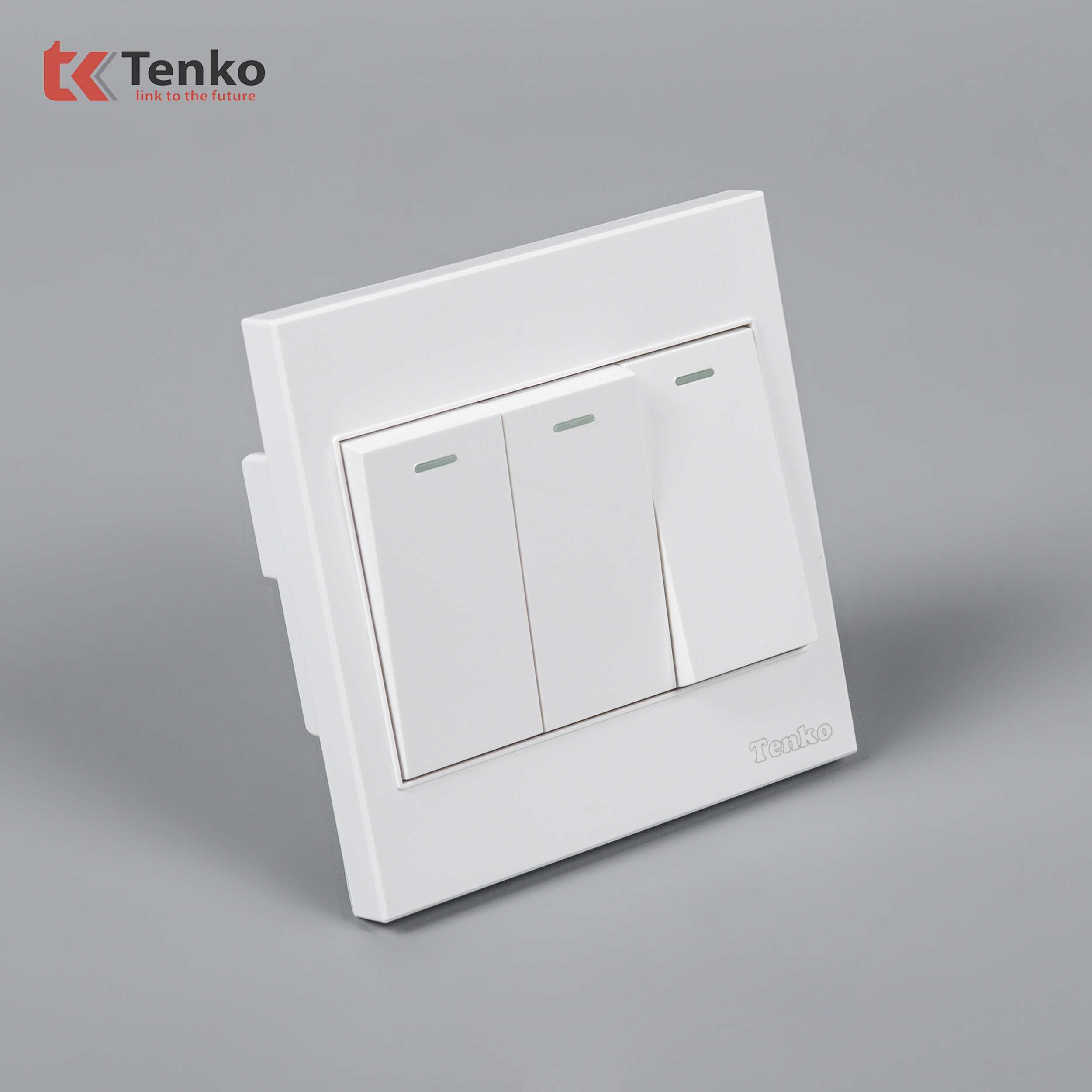 C&ocirc;ng Tắc 3 N&uacute;t Mặt Nhựa ABS Tenko TK-V1-03