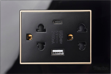 Ổ Cắm Đôi 3 Chấu + USB