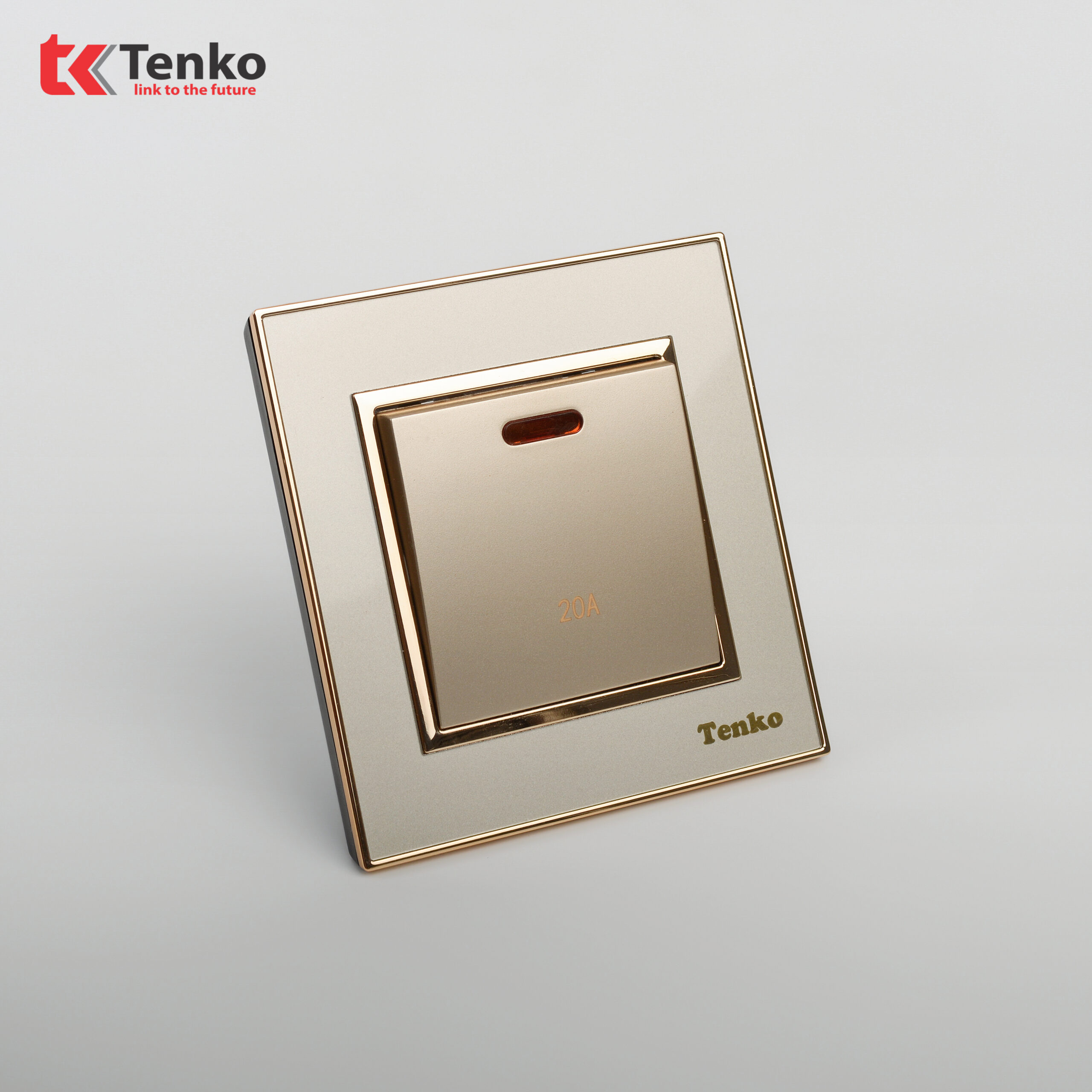 Công Tắc 20A Mặt Nhựa Vàng Tenko TK-F66-87