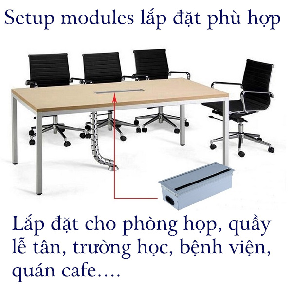 Hộp Điện Nh&ocirc;m &Acirc;m B&agrave;n Tenko TK-AB3S M&agrave;u Đen