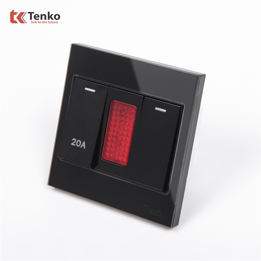Bộ Công Tắc 20A Mặt Kính Cường LựcTK-V18-081 Trắng