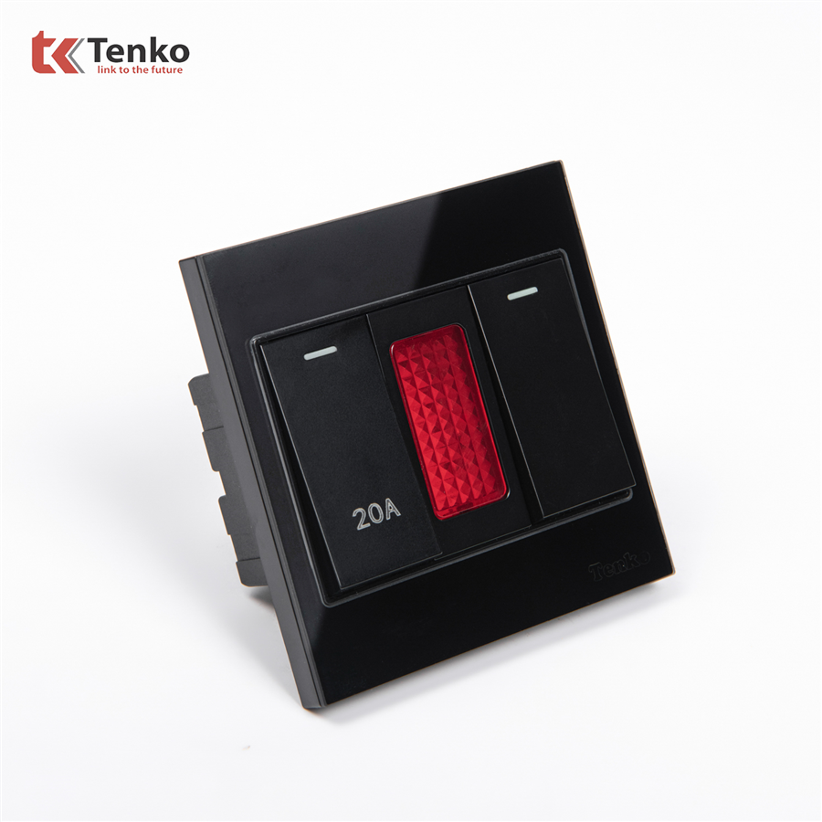 Bộ Công Tắc 20A Mặt Kính Cường LựcTK-V18-081 Trắng