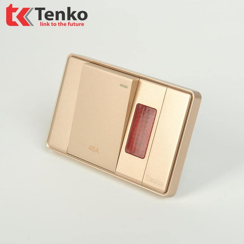 Bộ Công Tắc 45A Tràn Viền C1-086 Vàng Viền Vàng