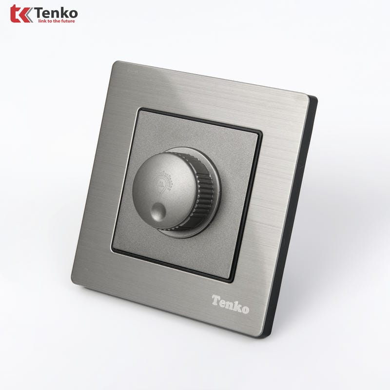 Chiết Áp Đèn Mặt Vân Hợp Kim F71B-61 Xám Bóng