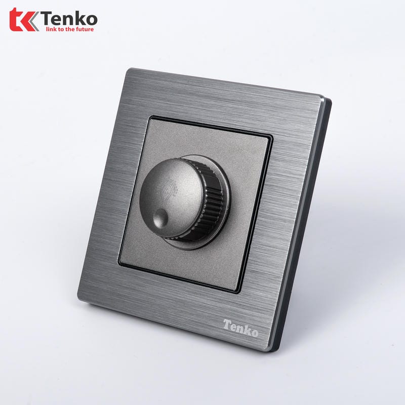 Chiết Áp Đèn Mặt Vân Hợp Kim F71B-61 Xám Xước
