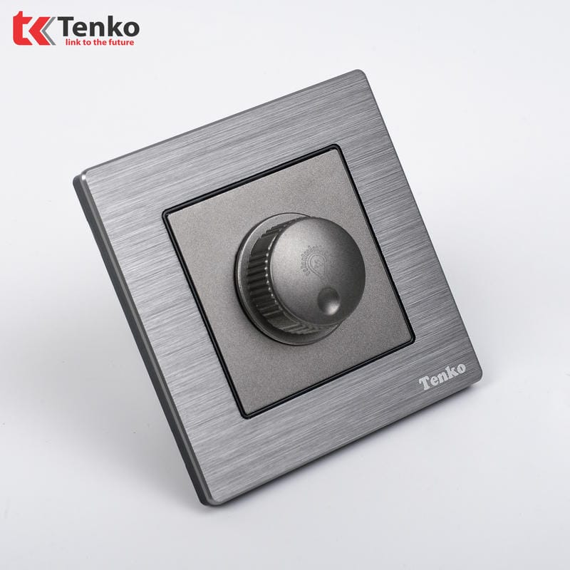 Chiết Áp Đèn Mặt Vân Hợp Kim F71B-61 Xám Xước