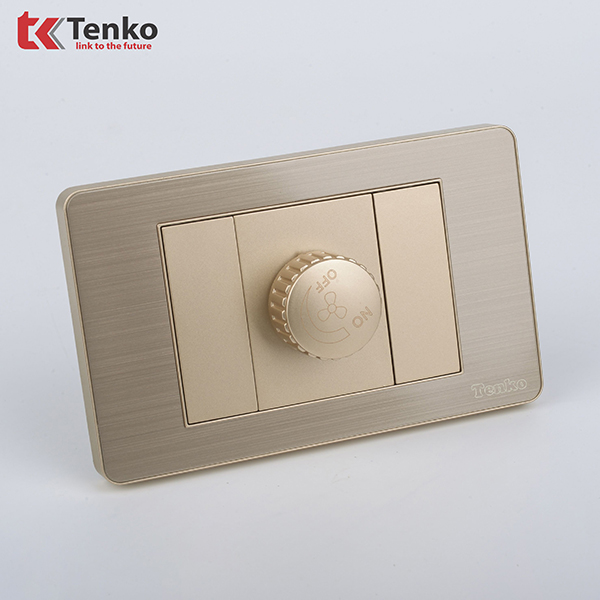 Chiết Áp Quạt Âm Tường  Mặt Kim Loại TK-C7G-086
